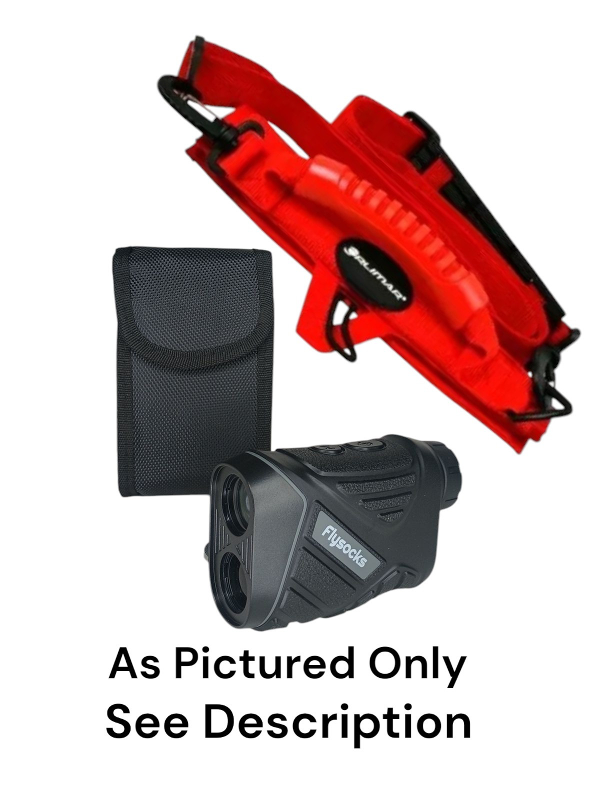 Flysocks PF220 Golf Laser Rangefinder + New Orlimar Grab 'n Go Portable Carrier