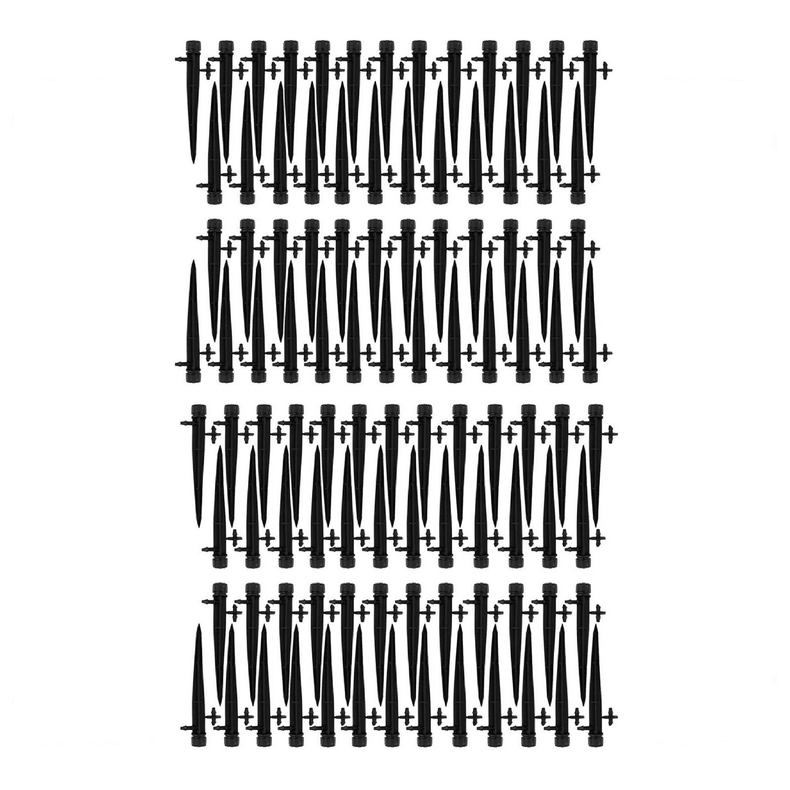 100Pcs Adjustable Water Flow Polypropylene Nozzle Stake Drip Sprinklers Garden/