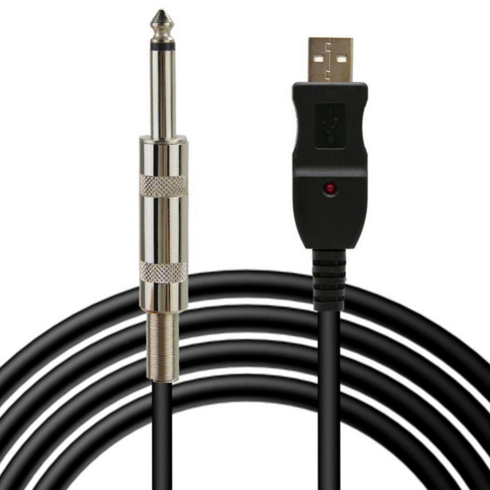 USB To USB 6.3mm Link Cable Adapter PC Record USB Guitar Cord For Guitar Bass