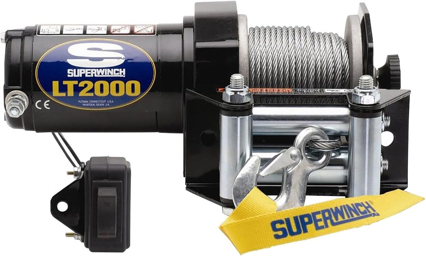 Superwinch 1120210 LT2000 12-Volt ATV Winch (2,000 lb Capacity) Winches