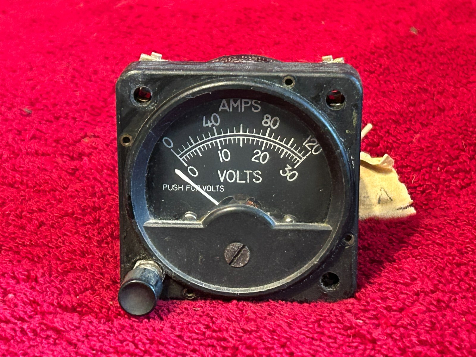 B&D INSTRUMENTS 2 1/4" VOLTMETER P/N 7441-120-0-0 AMPS