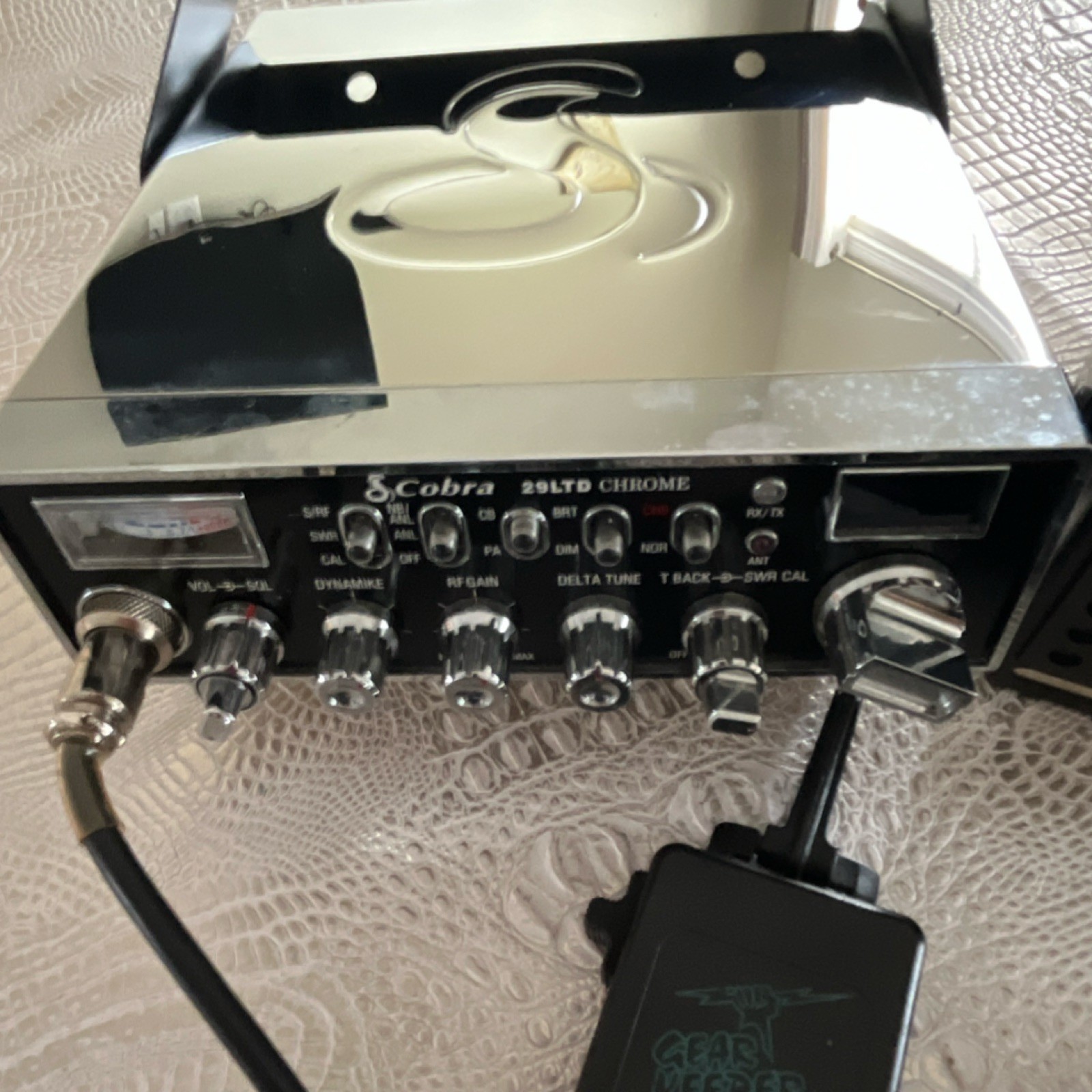Cobra 29LTD Chrome Mobile CB Radio w/ Mic, External Speaker, Coax Cable, PA