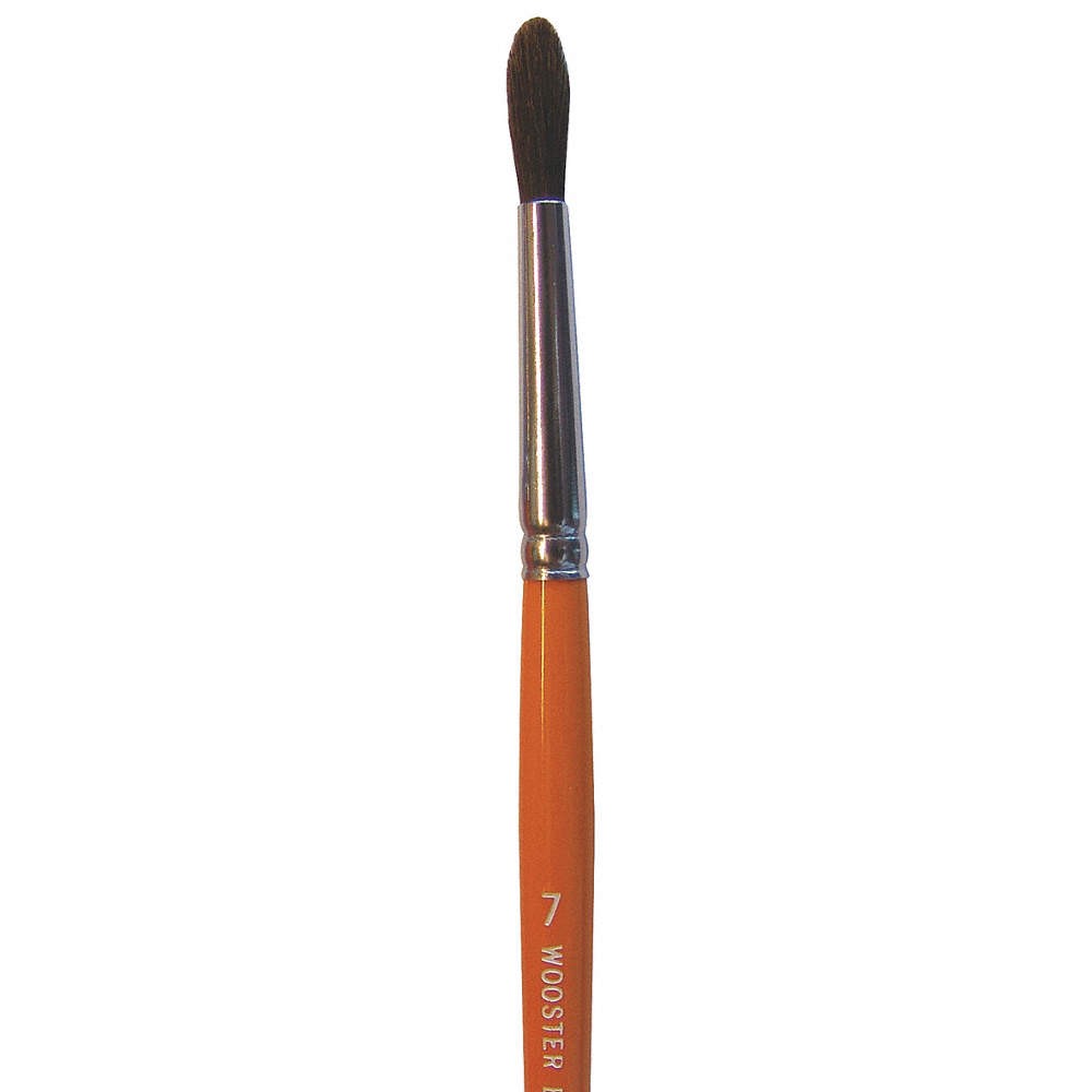 WOOSTER F1624-7 Paint Brush,#7,Artist,Camel Hair,Soft 2AJP9