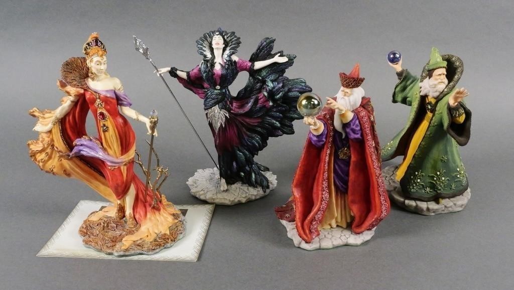 Enchantica Fantasy Figurines Lot Wizards Sorceress Set of 4 w COA Andenes