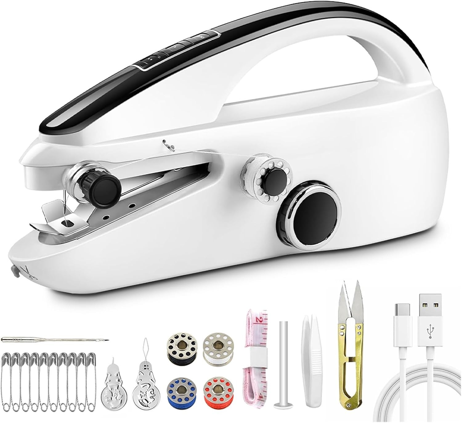 Handheld Sewing Machine 8" Mini Electric Portable Sewing Machine Portable