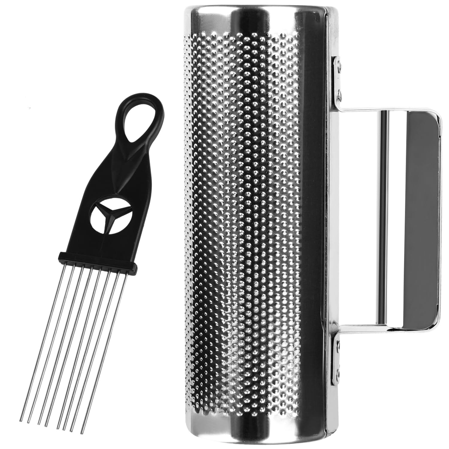 Tkocisa Metal Guiro, 12" 4" Stainless Steel Dominicana Guira Shaker, Latin Pe...