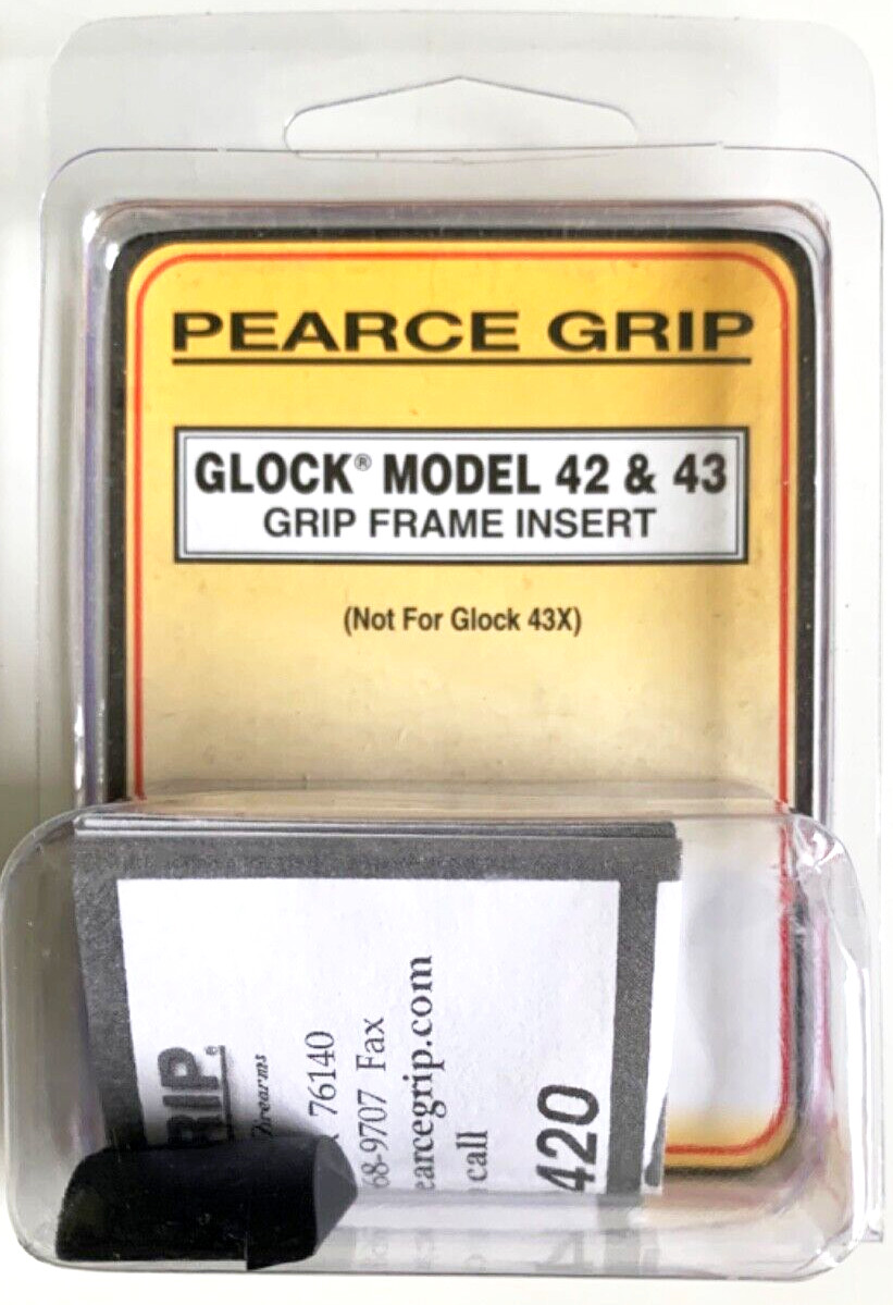 Pearce Brand for Glock Model 42 & 43 Grip Frame Insert PG-F142 Black