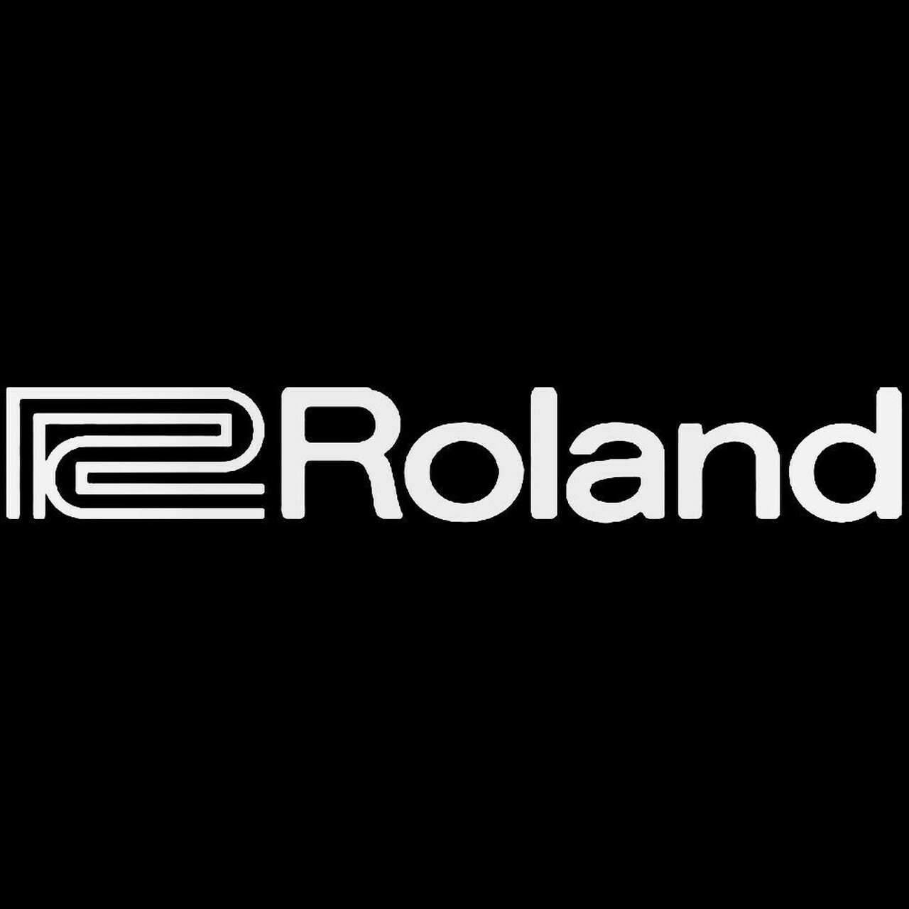 ROLAND logo 9" logo sticker decal  WHITE