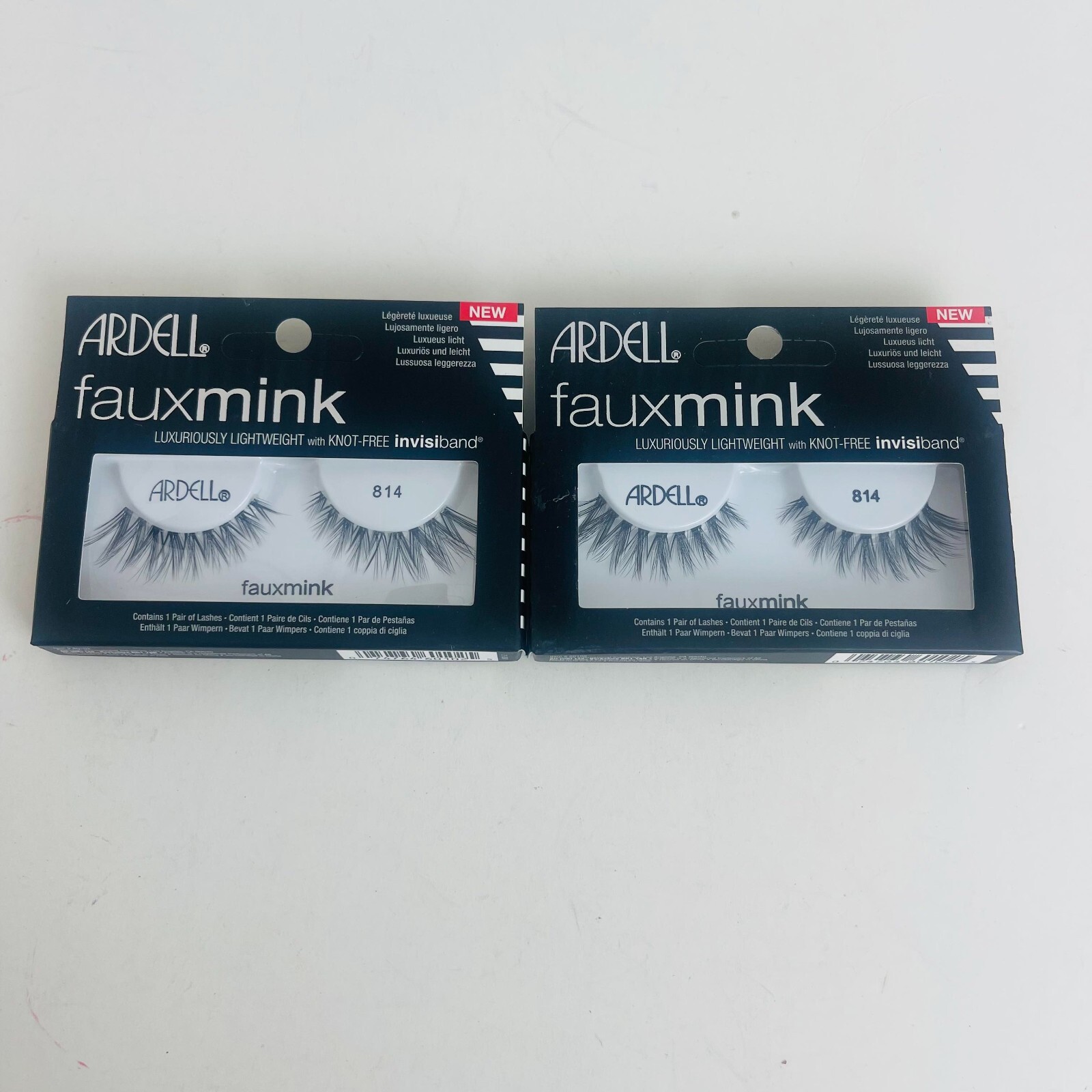 Set Of 2 ARDELL eyelashes Faux Mink Luxuriously Lightweight knot Free Invisiband