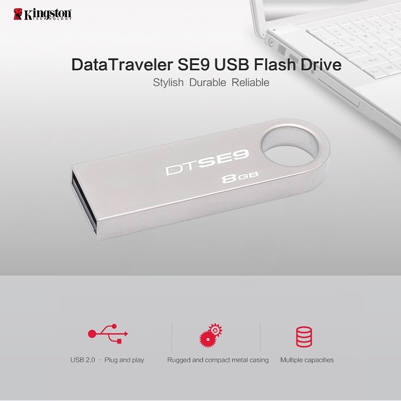 Kingston DTSE9 Silver UDisk 128GB USB2.0 Flash Drive Memory Stick Storage Device