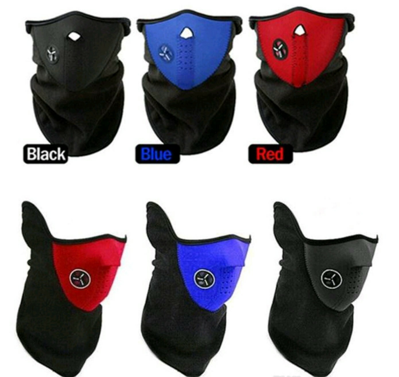 Winter Ski Half Face Motorcycle Thermal Fleece Balaclava Neck Mask Hat Cap