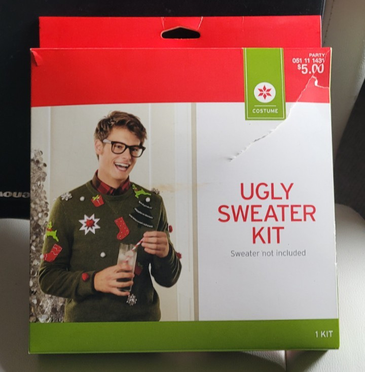 Ugly Sweater Kit Sweater Not Included Costume Tinsel Poms Garland Christmas