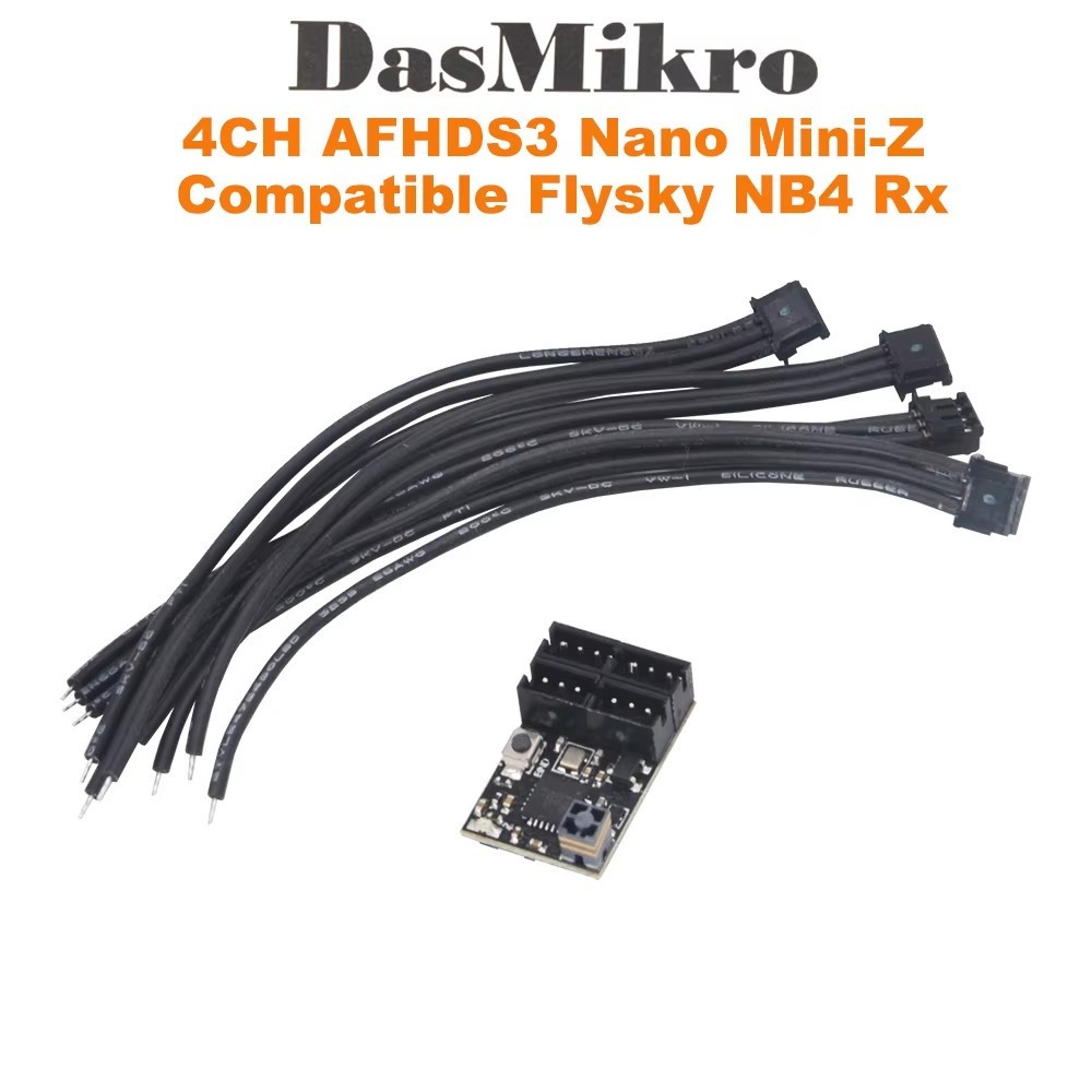 DasMikro DSK-250B 4CH Micro Receiver FLYSKY AFHDS3 Tower Antenna for RC Car Boat