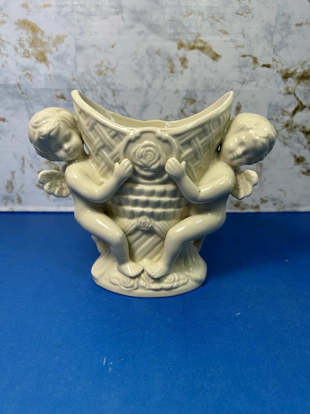 Cherub Angel Vase Planter Roses Valentine