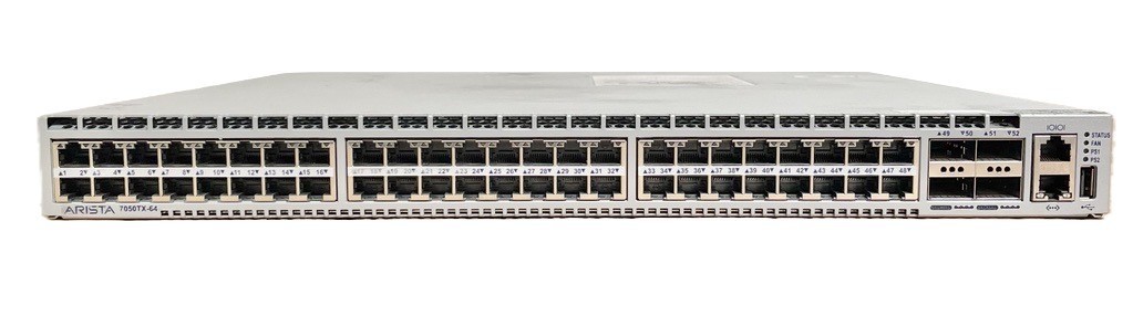 Arista DCS-7050TX-64-R 7050TX Switch 48 Port 1/10GBASE-T 4 QSFP 40G R-F Air