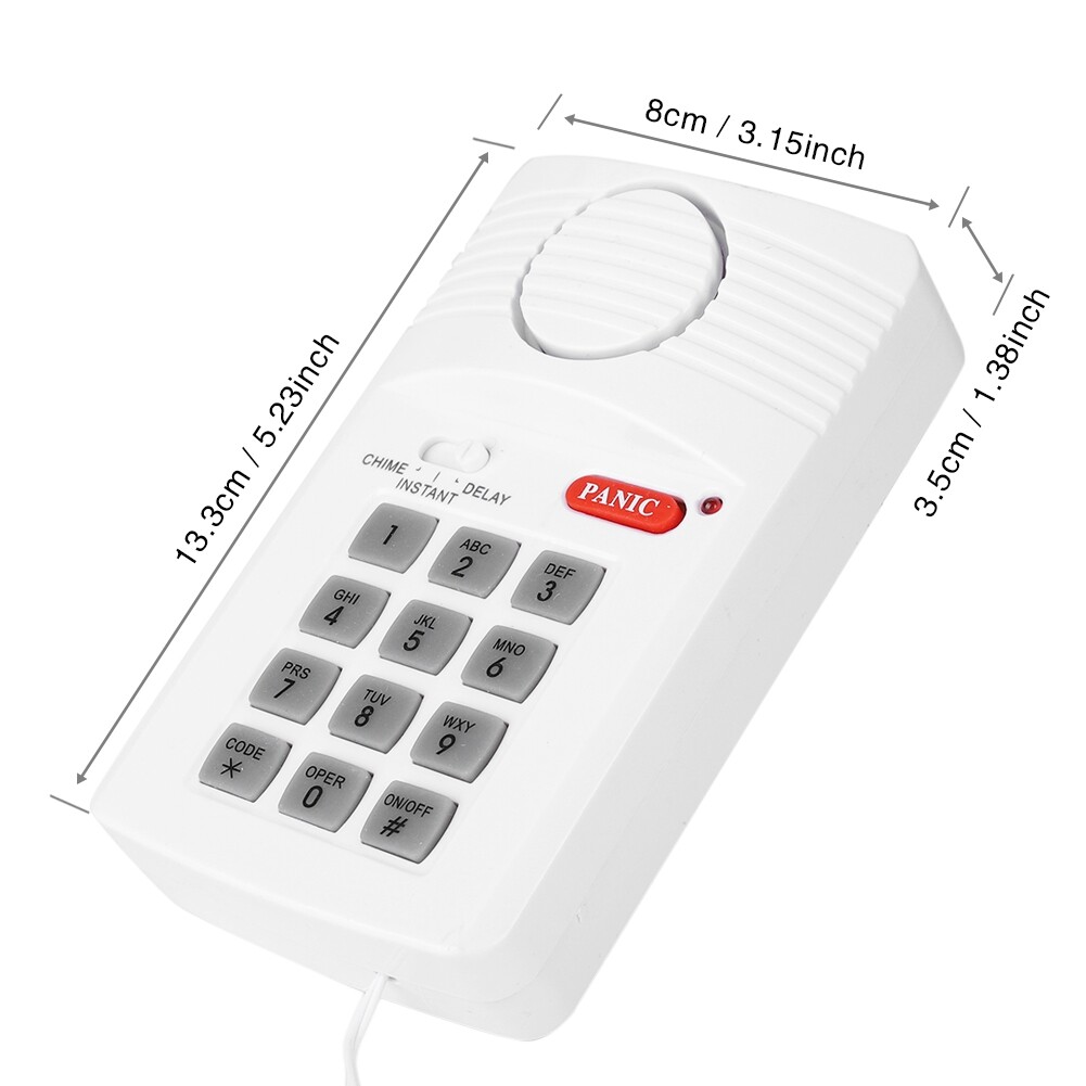 Door Alarm System 3 Settings Security Keypad With Panic Button For Home CSO
