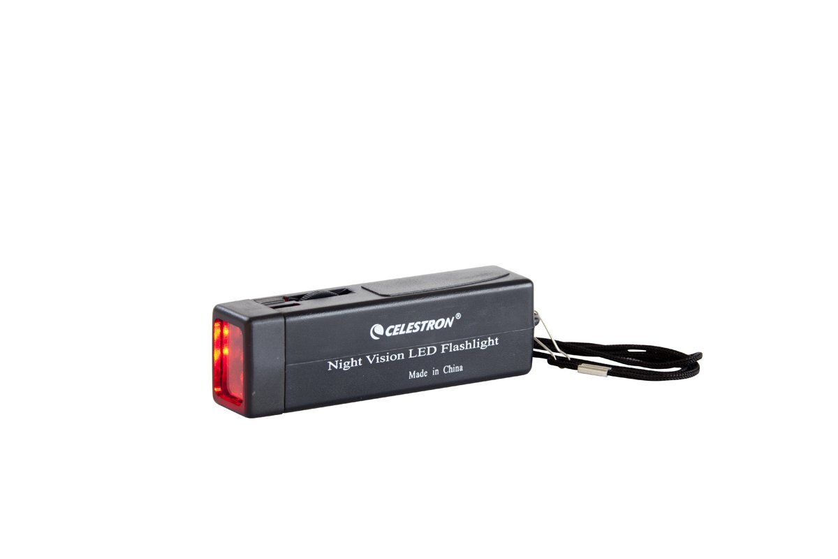 Celestron Night Vision Red Flashlight with Adjustable Brightness for Astronomy