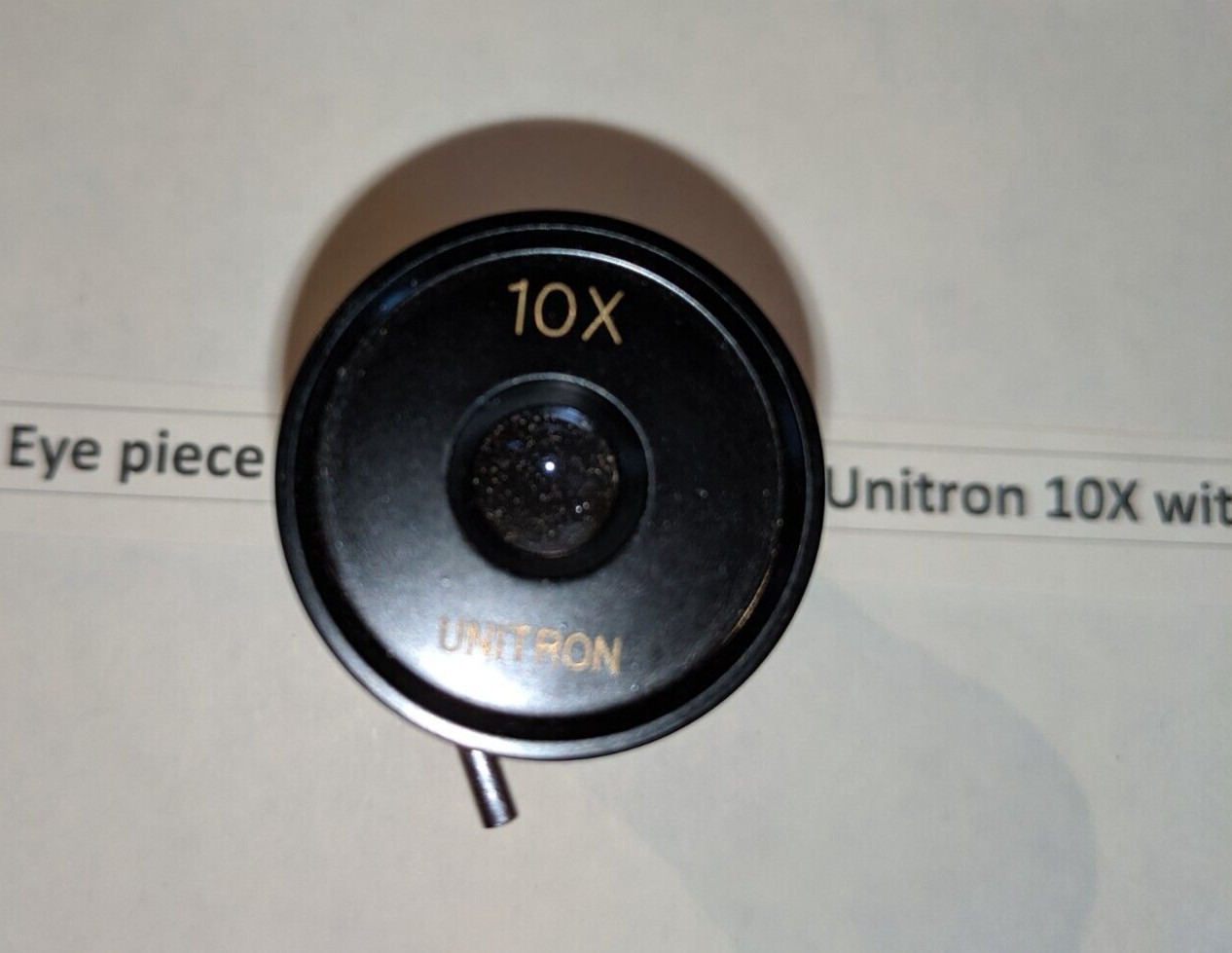 Vintage Microscope Eye piece Unitron 10X with lever #D
