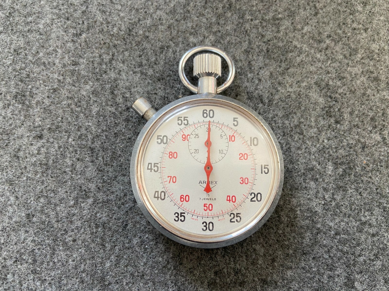 Swiss Made Arnex 7 Jewels 1/5 Vintage Stopwatch