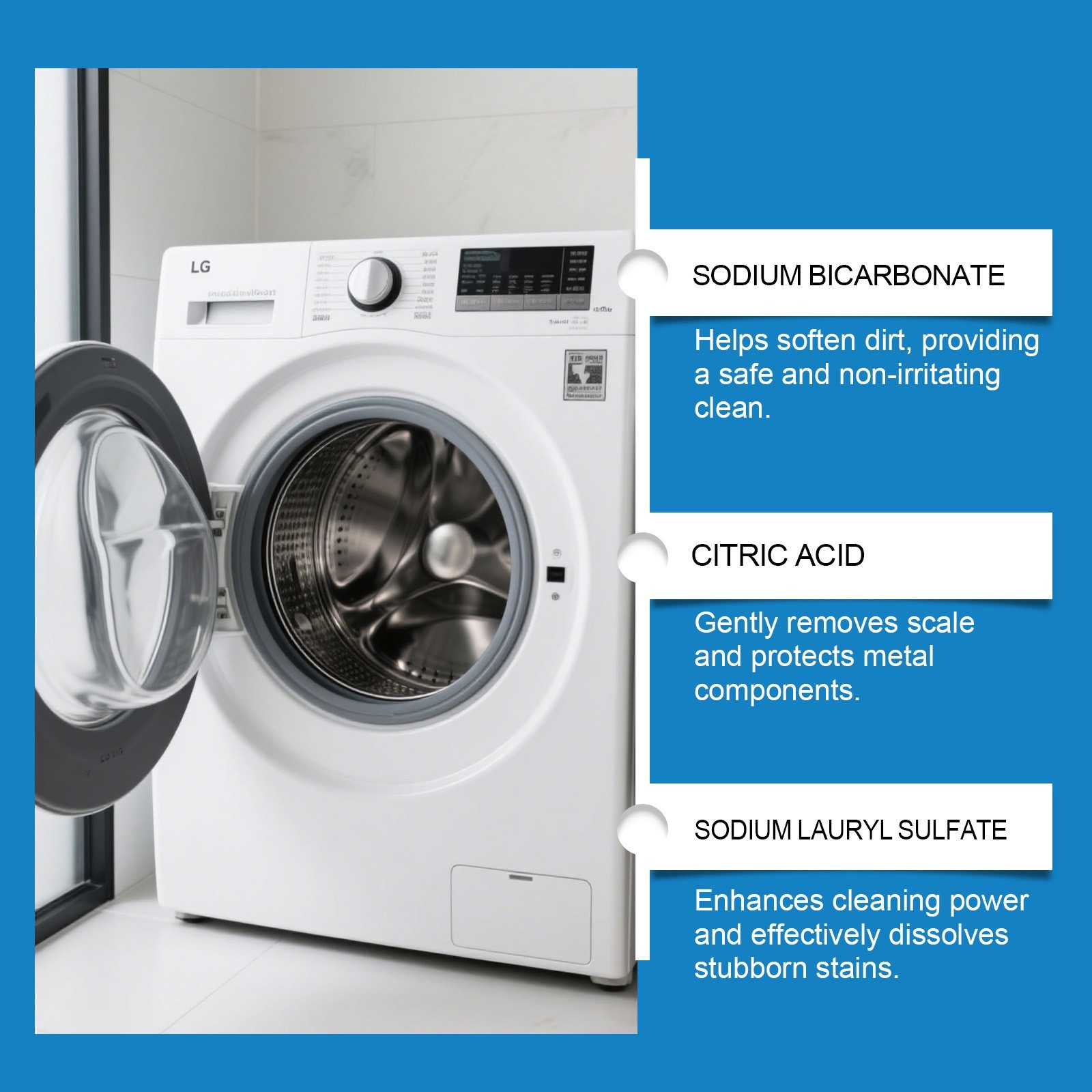 Washing Machine Cleaner, Deodorizer & Descaler 12/24/36-Pack - 1 Year Supply