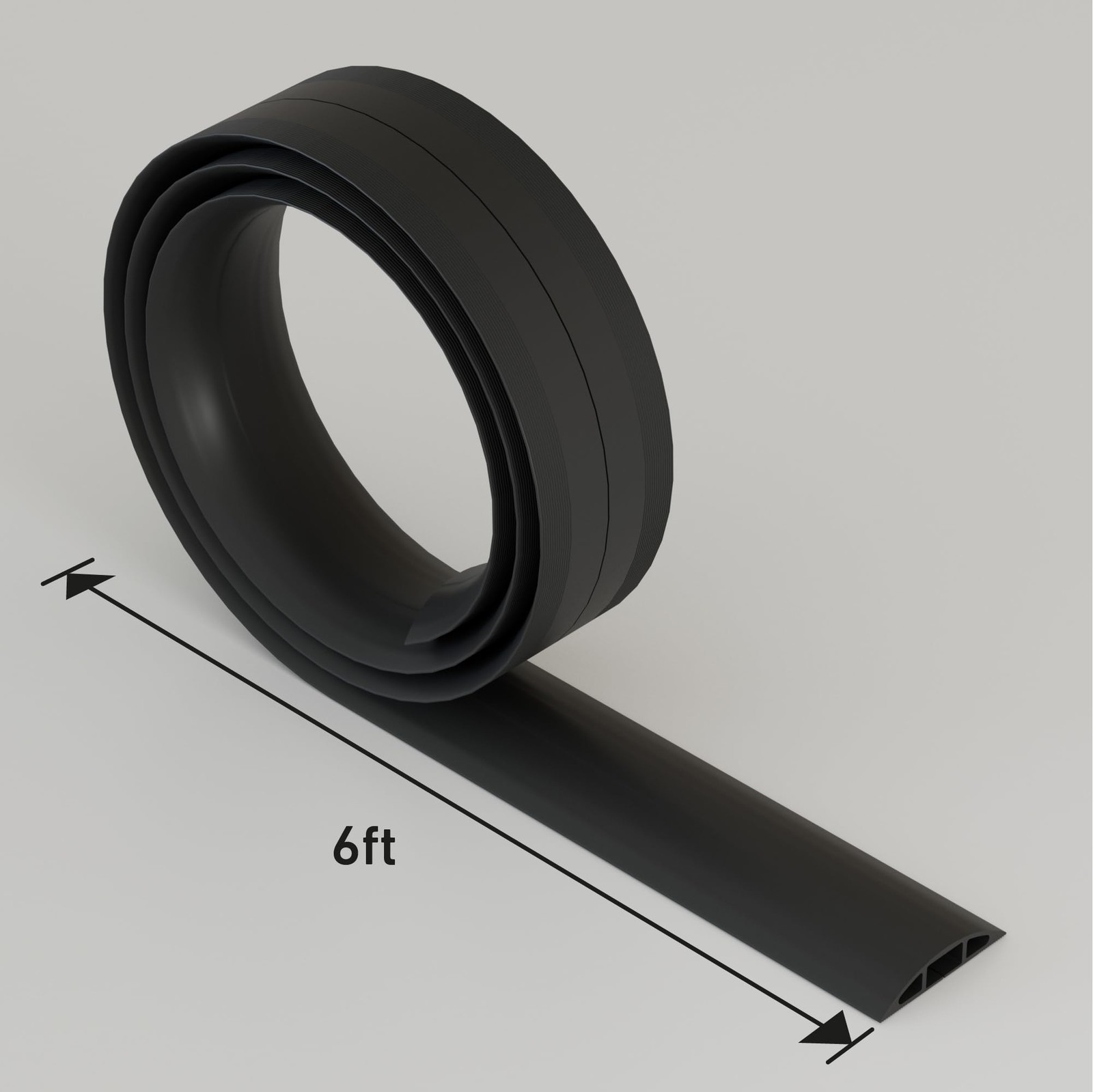 D-line 6Ft Floor Cord Cover, Cable Protector, Hide Extension Cords,