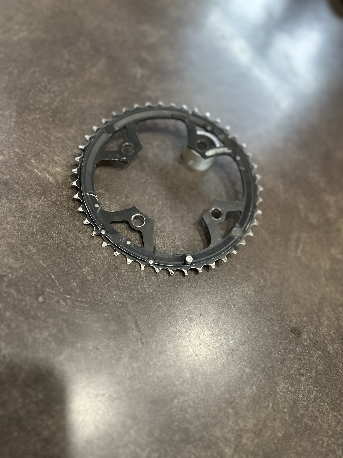 Shimano Mega 9 Chainring Black 44 Tooth 104BCD 4 Arm. Used