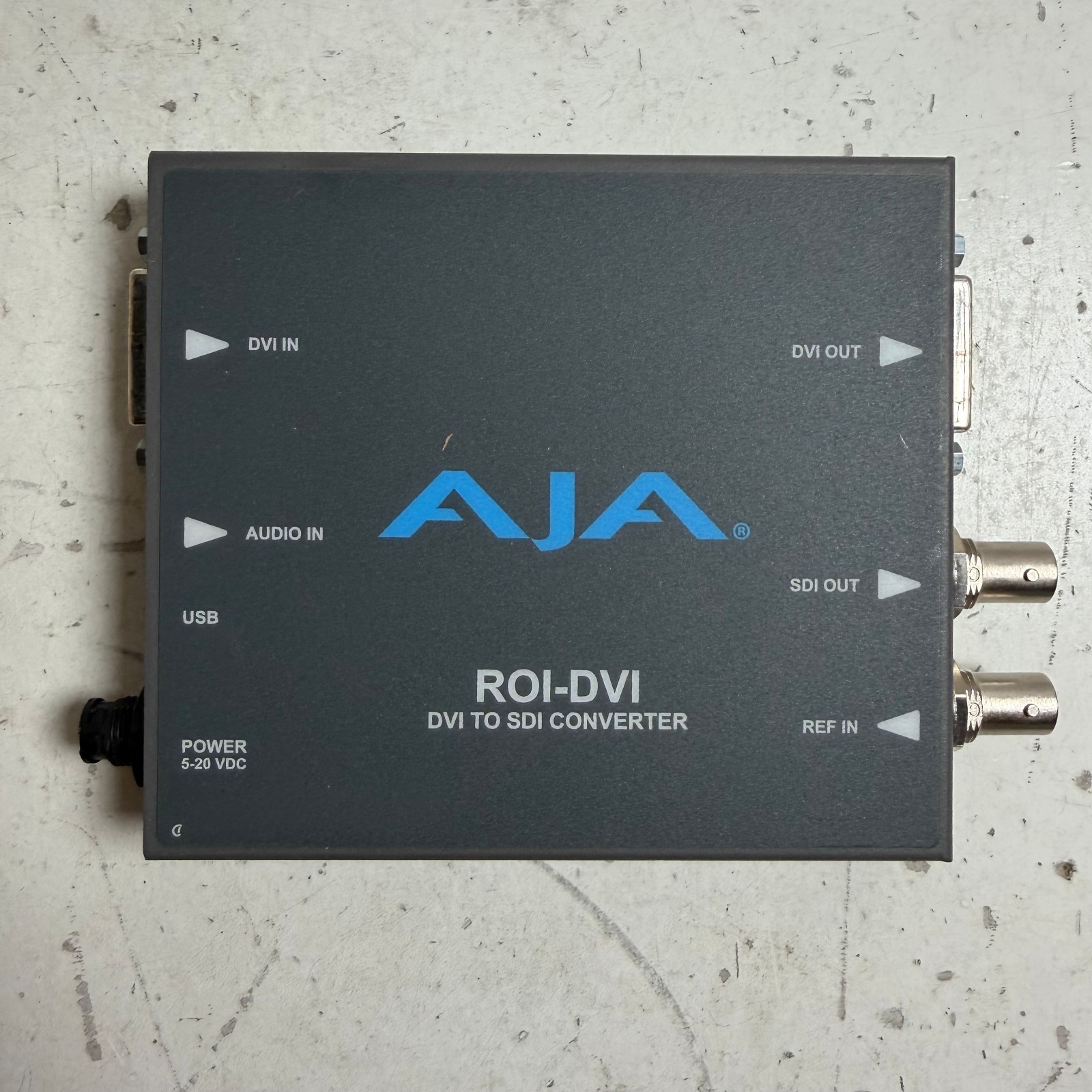 AJA ROI-DVI Gray Portable High Quality DVI to SDI Mini Video Converter