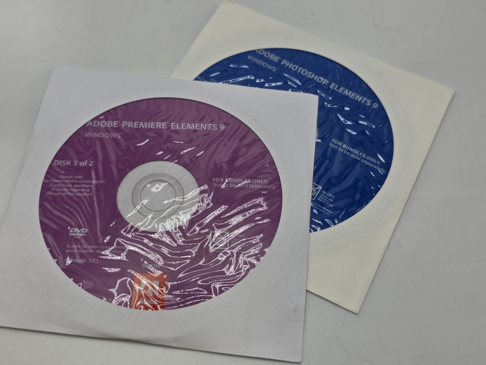 Adobe Photoshop Elements 9 and Adobe Premiere Elements 9 w/ Code