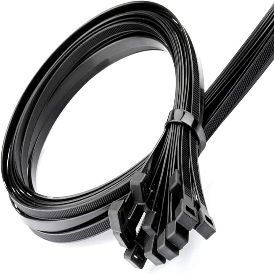 100 BLACK CABLE ZIP TIES Heavy Duty UV Resistant UL 4 6 8 10 12 15 18 24"& 36"