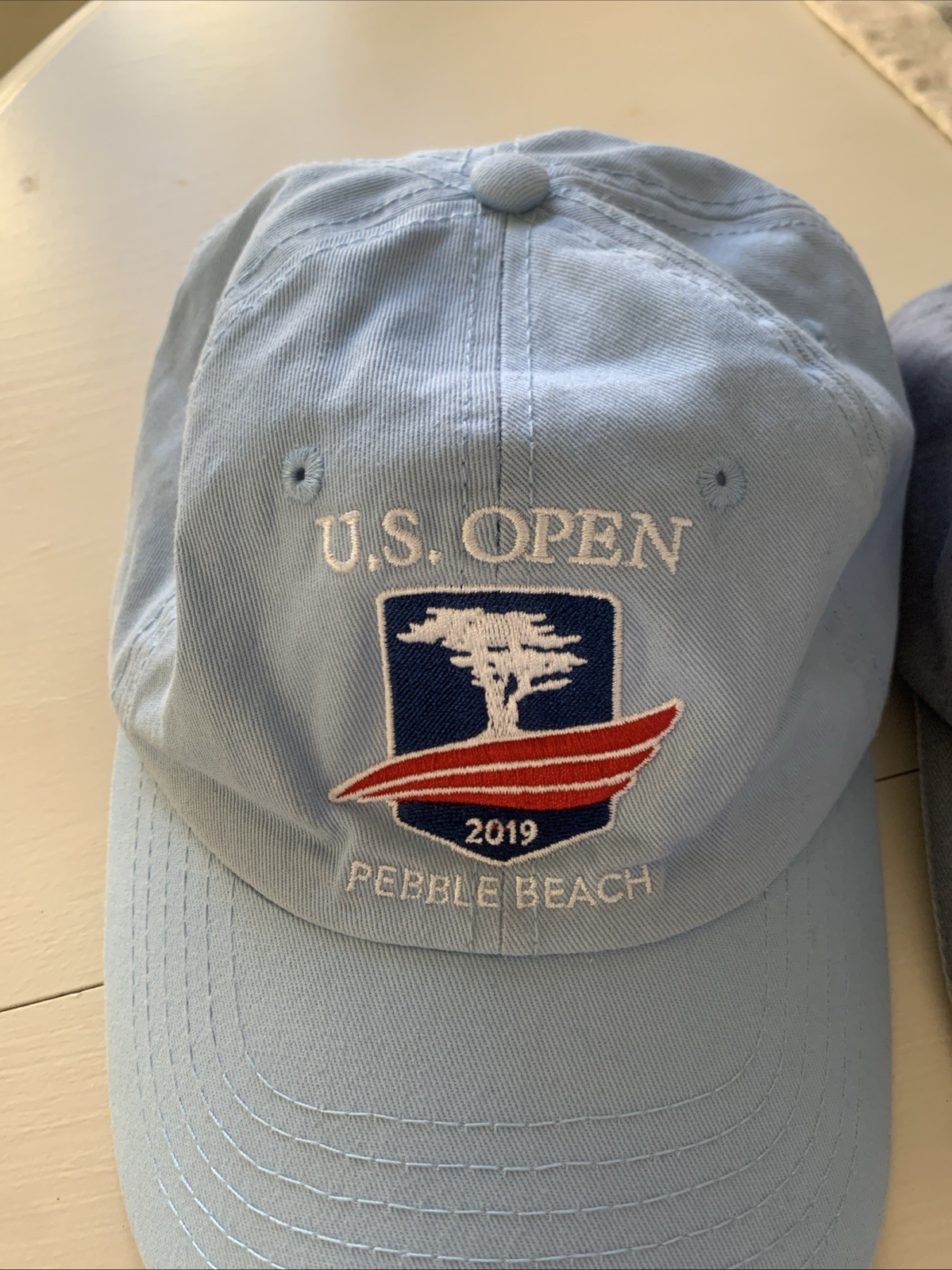 2 USGA 2010 and 2019 US Open Pebble Beach Golf Adjustable Strap Back Caps (2)