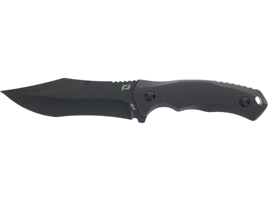 Schrade Steel Driver Fixed Blade Knife 4" Modified Clip Point AUS-8 Black Oxide