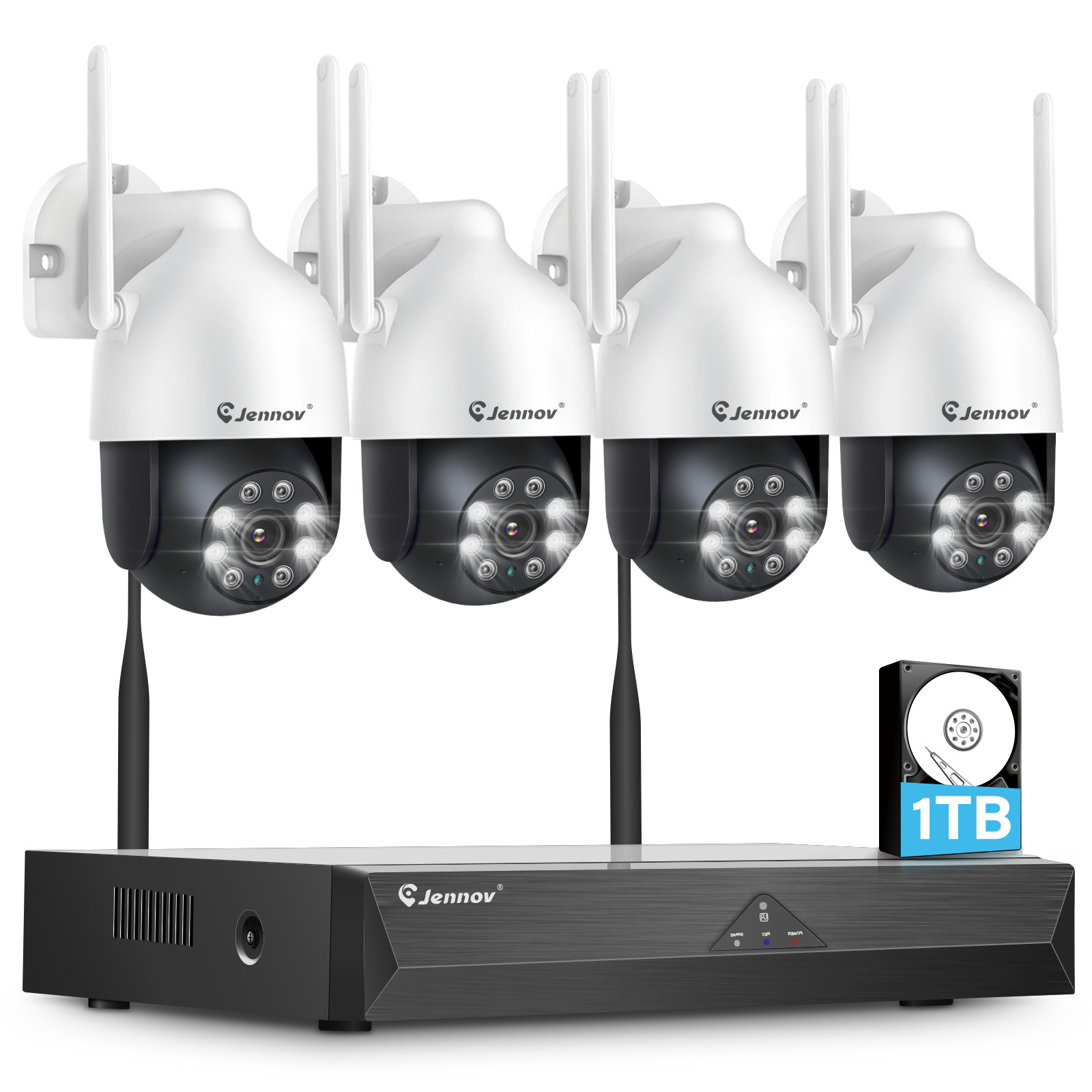 Outdoor Wifi Security Camera System Wireless 1TB Color Night Vision 10CH 5MP NVR