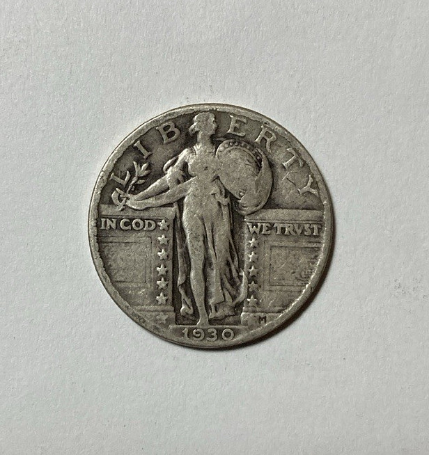 1930 Standing Liberty Quarter Nice Original VF