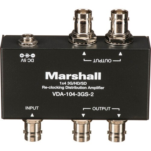 Marshall Electronics VDA-104-3GS-2 1x4 3G/HD/SD-SDI Reclocking Distribution Amp