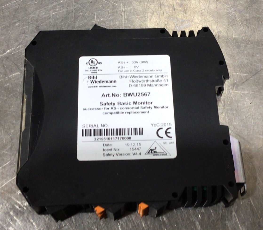 Bihl+Wiedemann BWU2567 15107 Version: 4.4 Safety Basic Monitor -Nos Surplus