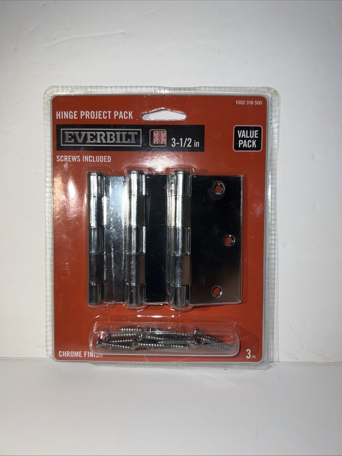 EVERBUILT 3 1/2 " Hinge Chrome2 Pack Of 3 NEW total of 6 hinges BOGO