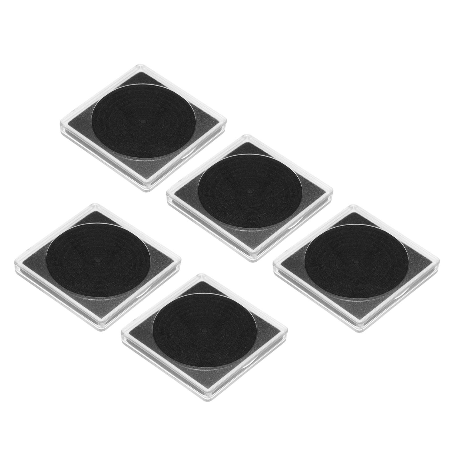 5Pcs Square Coin Holder Case, Coin Collection Case Storage (Clear, 16-36mm)