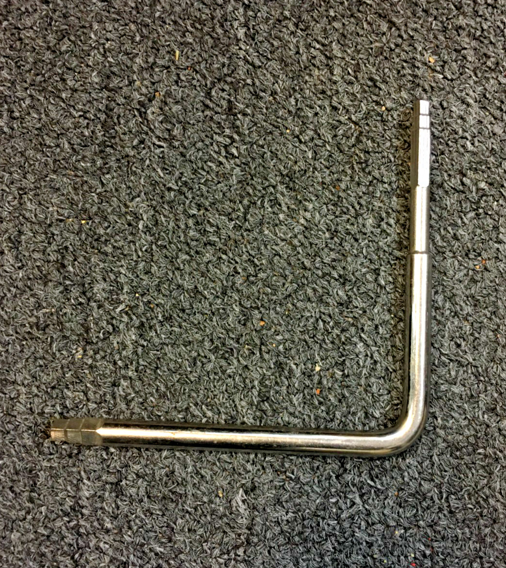 Tapered Seat Wrench 6x6 Faucet Seat Tool Wrench, 1/4" HEX & 1/4" SQR END