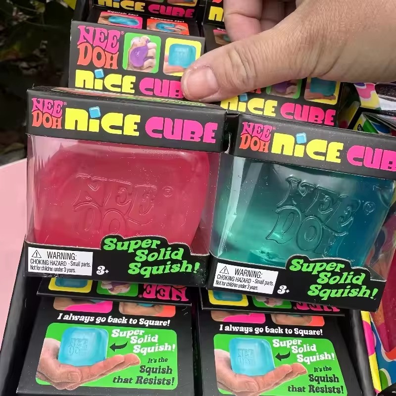 NEE DOH Nice Cube Stress Ball Squishy Sensory Fidget Decompression Toy Kids