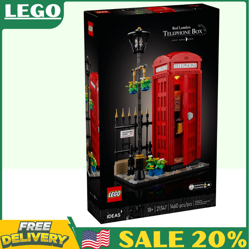 LEGO 21347 London Phone Booth Ideas Collectible Display Set for Adults