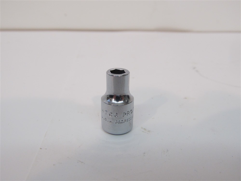 Proto J4706, 3/16" Standard Socket, 1/4" Drive, 6 Point, Chrome