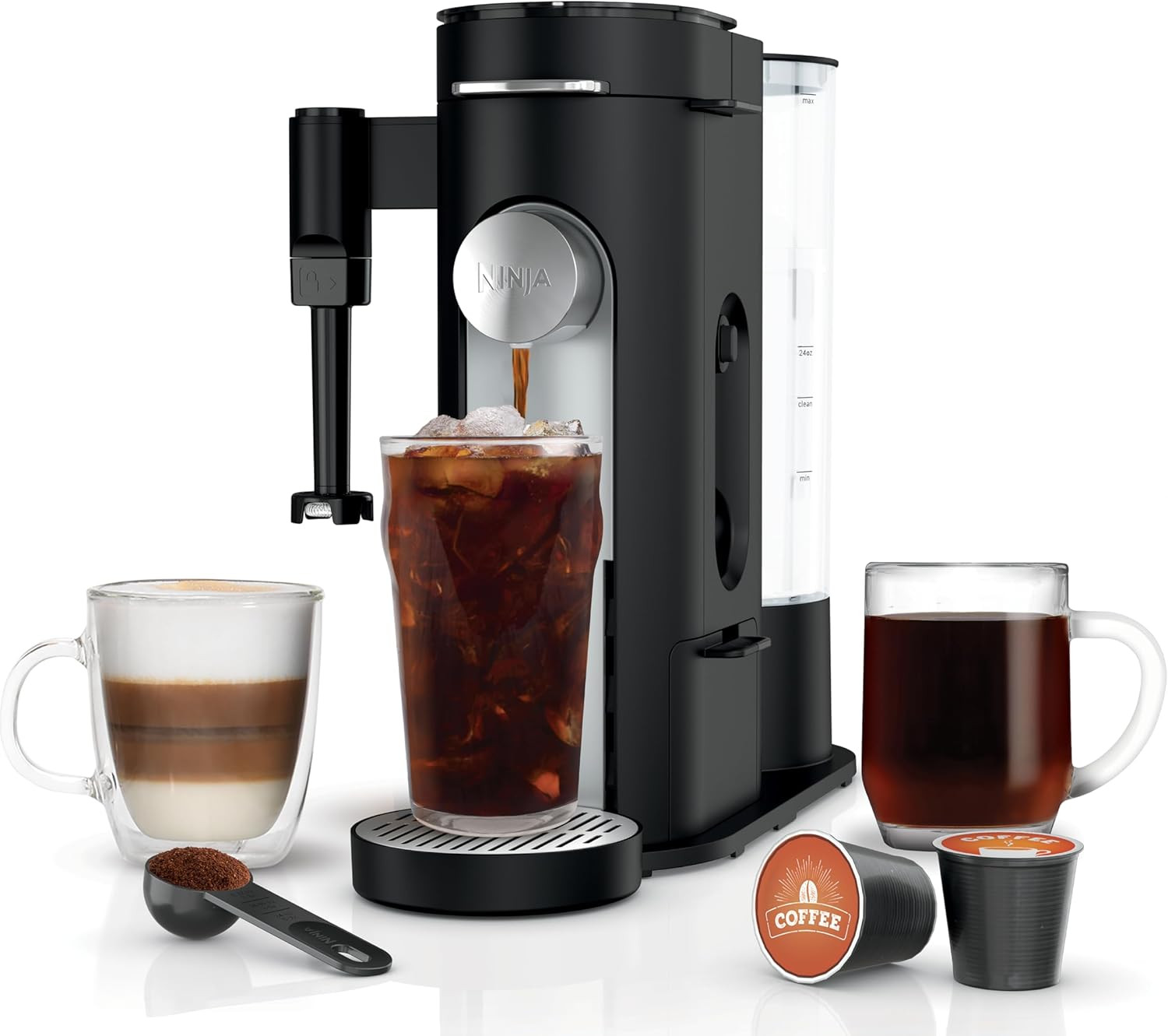| Coffee Maker | Single Serve |Brew with Coffee Pods & Grounds| Compatible with
