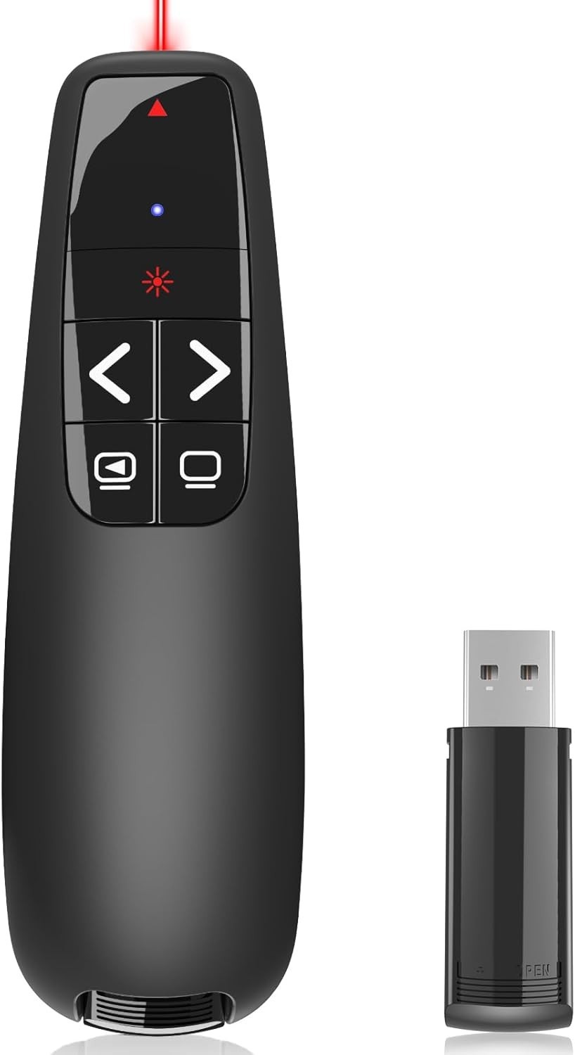 Wireless Presentation Clicker Remote Pointer Compatible with PowerPoint Keynote