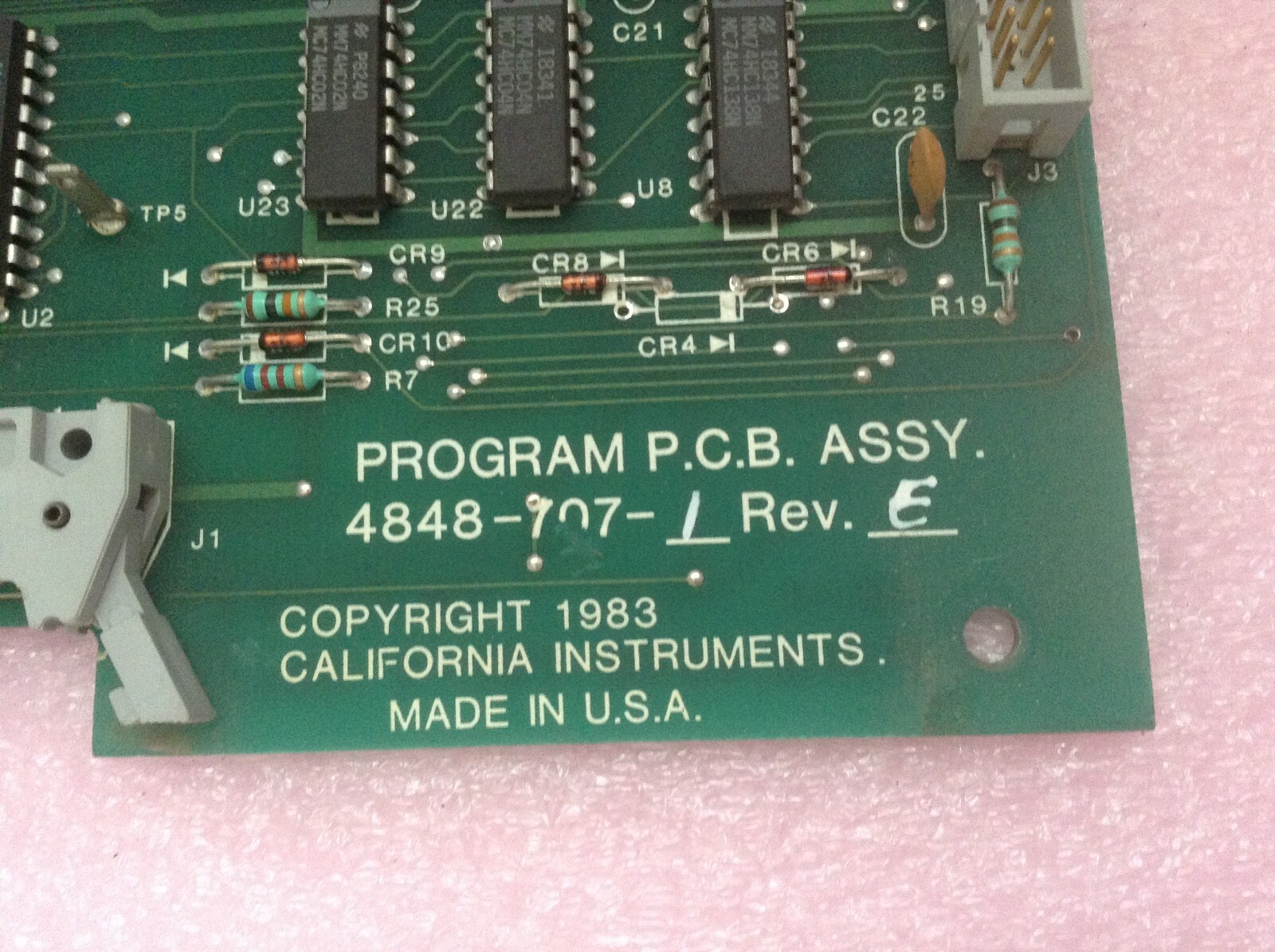 California Instruments 4848-707-1 Program PCB Assy Rev E