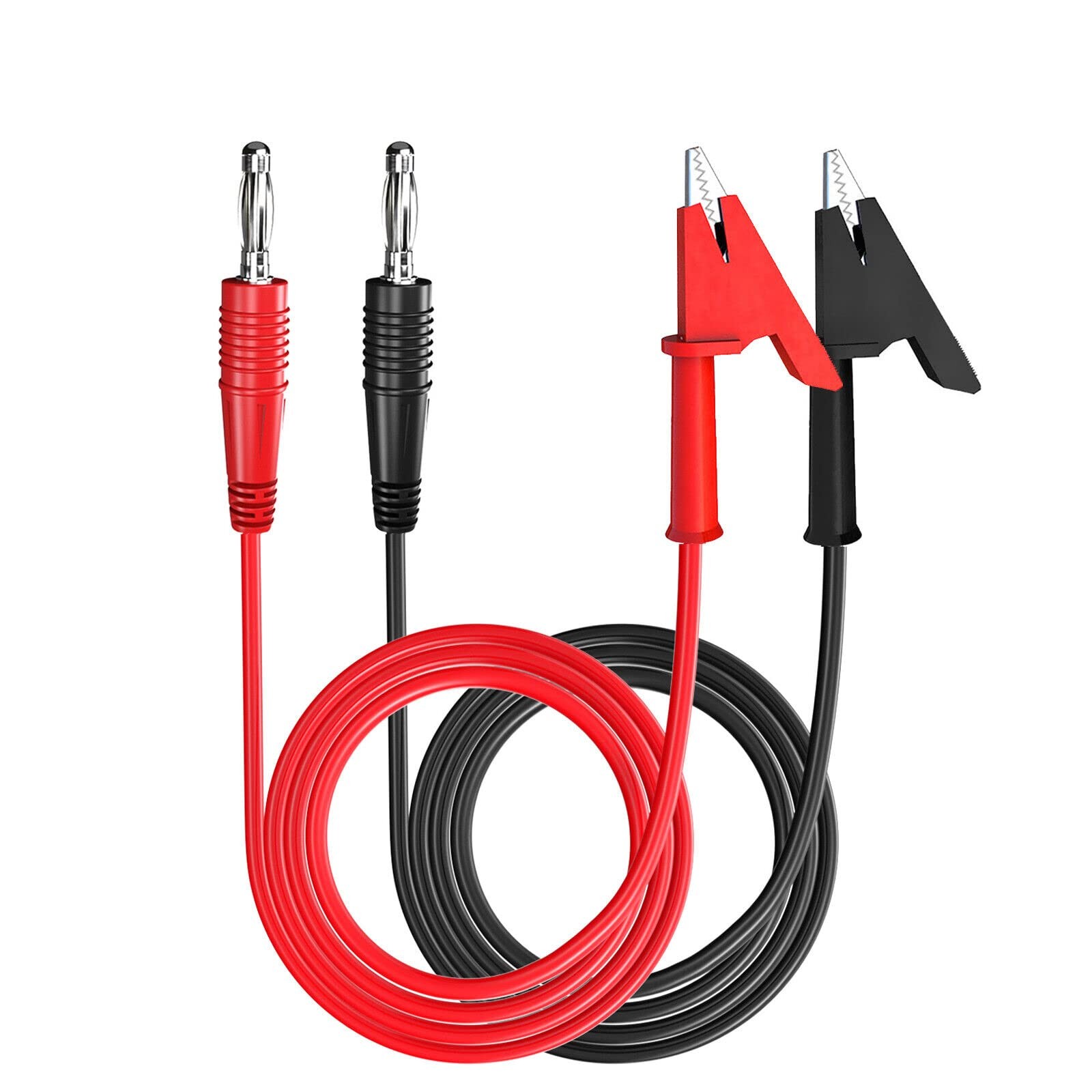 Cleqee Test Lead Wires, Alligator Clips, 4mm Banana Plugs, for Multimeter Electr