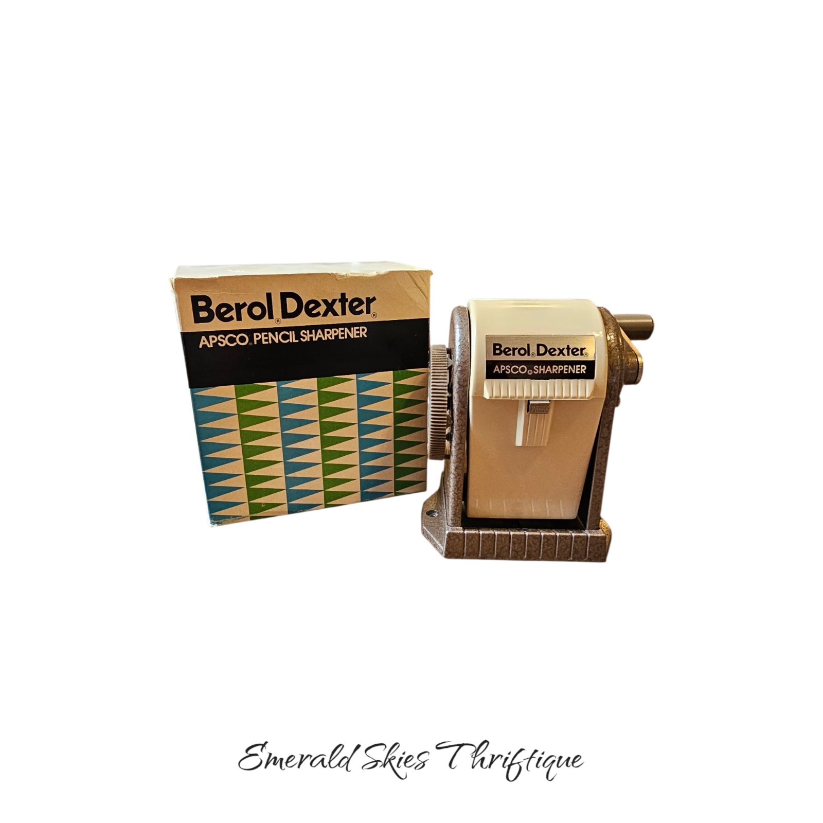 Berol Dexter Mechanical Crank 6 Hole Apsco Pencil Sharpener Vintage AP 302
