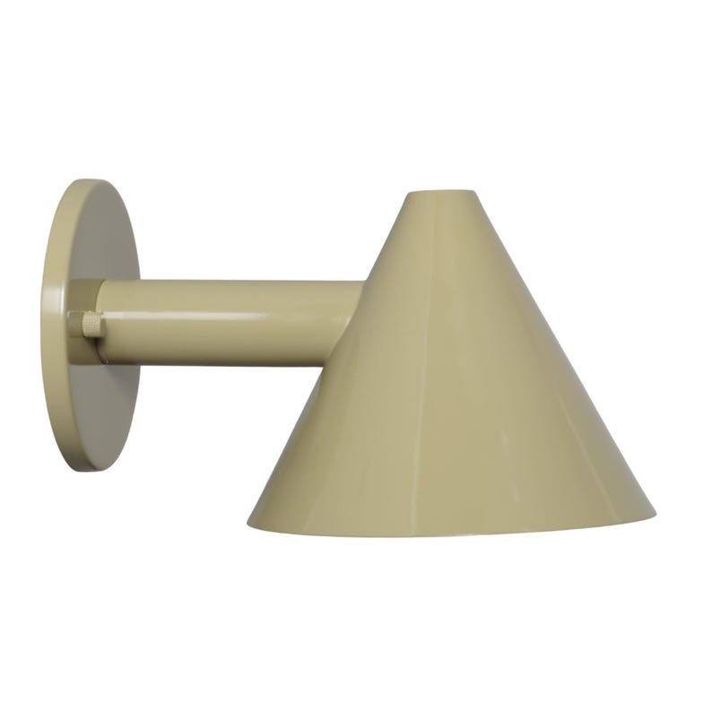 Stilnovo Style Single Light Cone Shade Brass Wall Sconce Beside Wall Lamp Colore