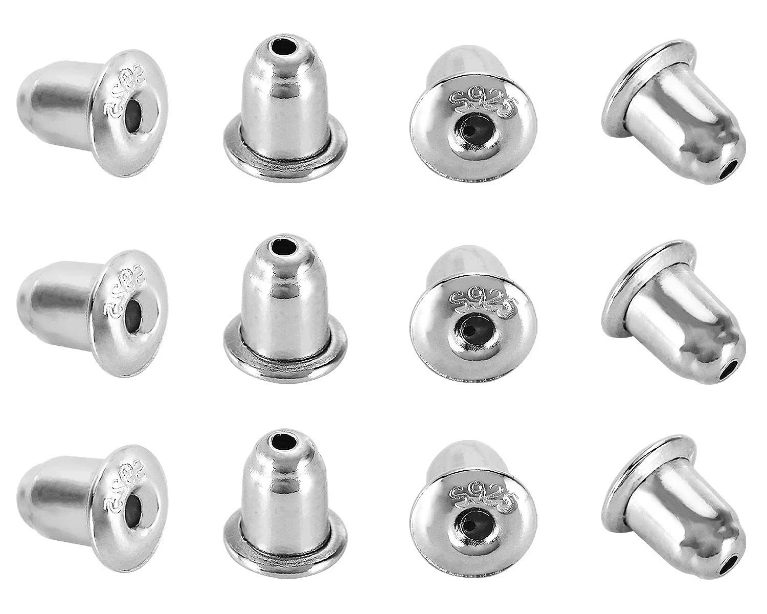 6Pairs/12Pcs Authentic 925 Sterling Silver Earring Backs for Studs, Hypoaller...