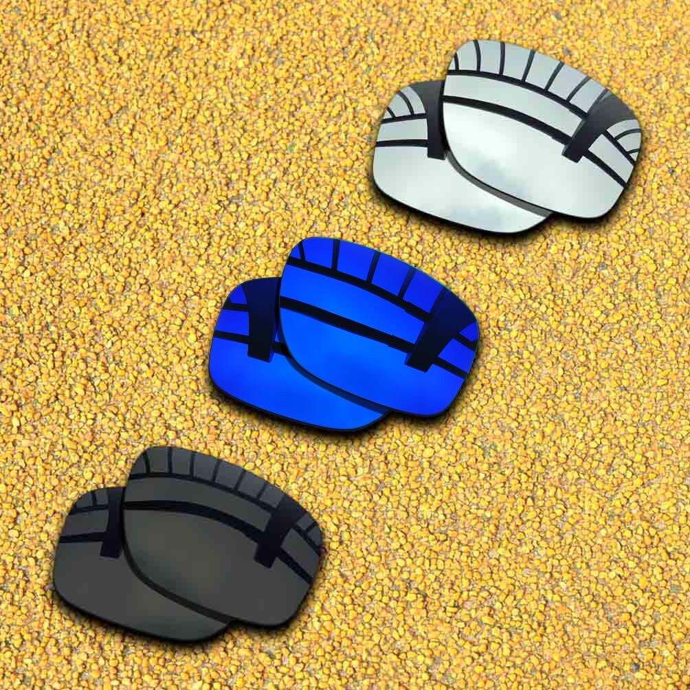 3 Pairs Lenses Replacement for-Oakley Sliver OO9262-Black&Silver&Violet Blue