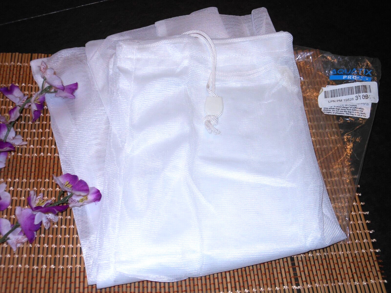 2 pc Premium Fine Mesh Bag Replacement  Pull & Lock Cord by Aquatix Pro 24x16